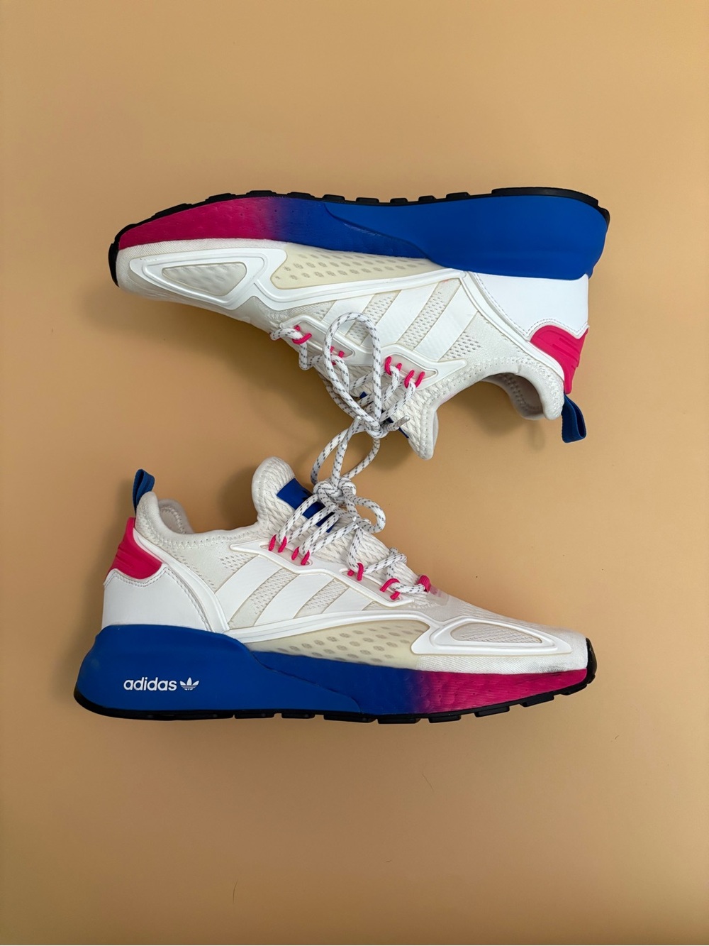 ADIDAS ZX2K Boost Women’s Size 8 Sneakers Shoes Pink Blue White FY0605
